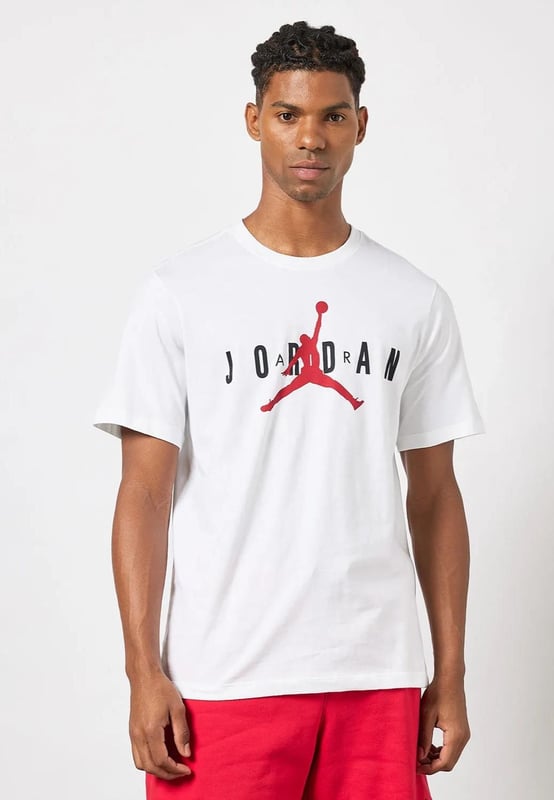 Camiseta Nike Air Jordan para hombre en blanco
